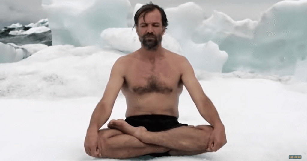 Andningsteknik med Wim Hof. Foto: Youtube